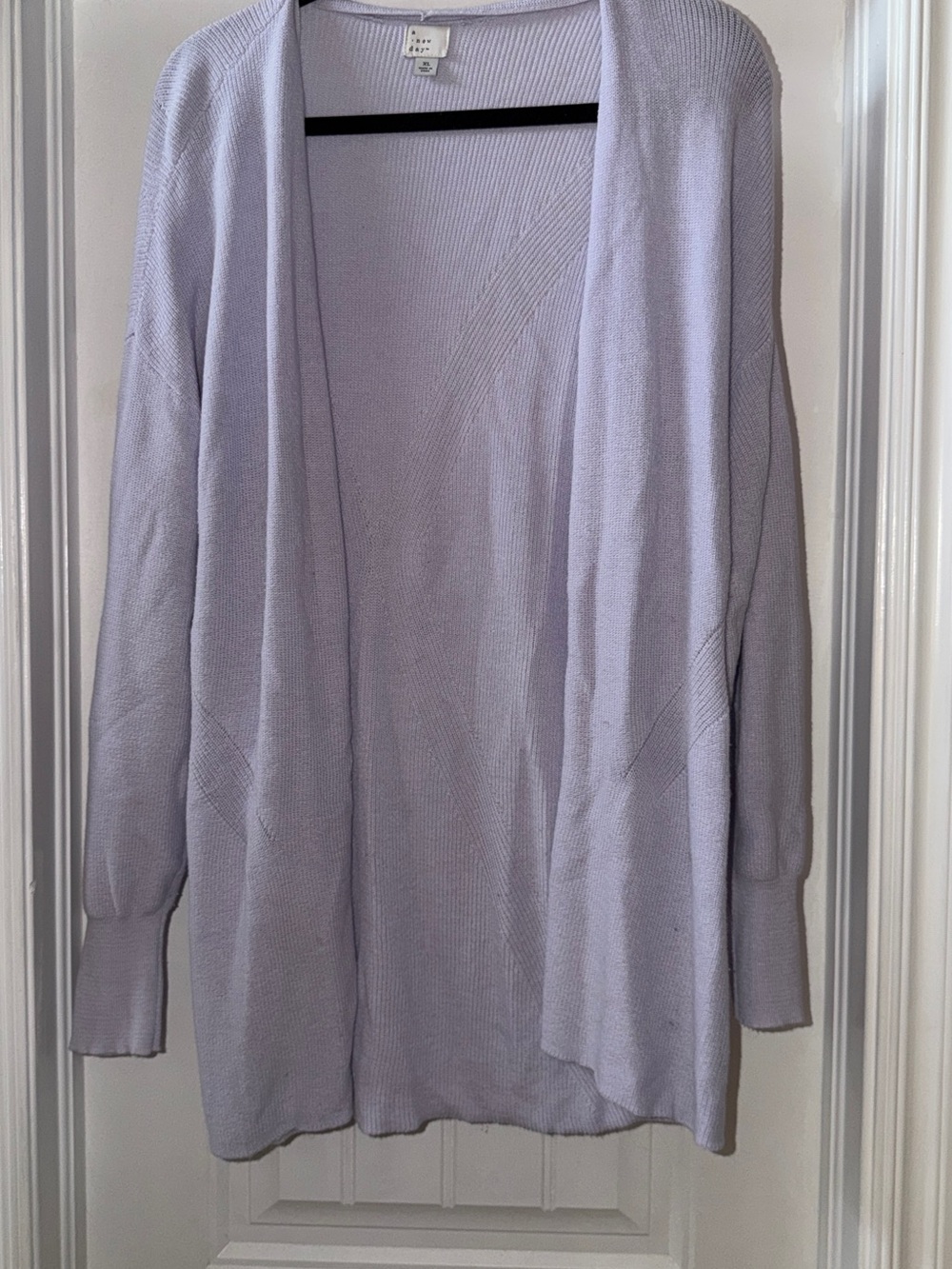 a new day Light Lavender Open-Front Cardigan